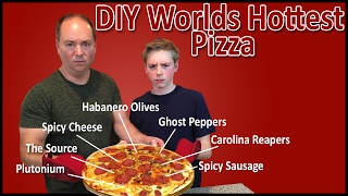 Nick and j create the world's hottest/spiciest pizza by combining a
boatload of molten ingredients like carolina reapers, plutonium (9
million scoville), the...