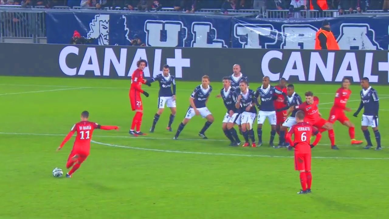 Legendary Free Kick Goals By Angel Di Maria Youtube