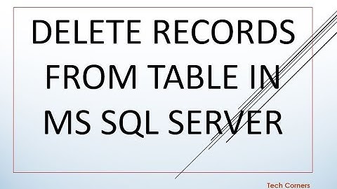 Part6 MS SQL Delete Query | MS SQL Server for beginners | MS SQL Tutorials
