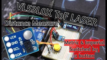 Measure distance with VL53L0X + Arduino and OLED (Switchable units)