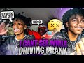 I CANT SEE WHILE DRIVING PRANK ON MY FRIENDS😓😂 (I DESTROYED MY CAR!!)