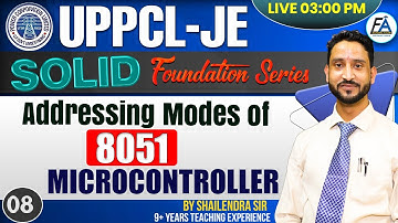 08 | Addressing Modes of 8051 MICROCONTROLLER  | SOLID FOUNDATION SERIES | BY SHAILENDRA SIR