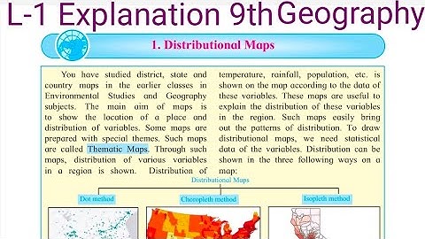 L- 1 Distributional Maps | Explanation | 9th Geography