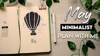 Minimalist Plan With Me | May 2024 Bullet Journal Setup with Phomemo Mini Printer