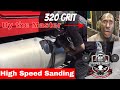 DIY polishing a badly oxidized/pitted fuel tank - high speed sanding