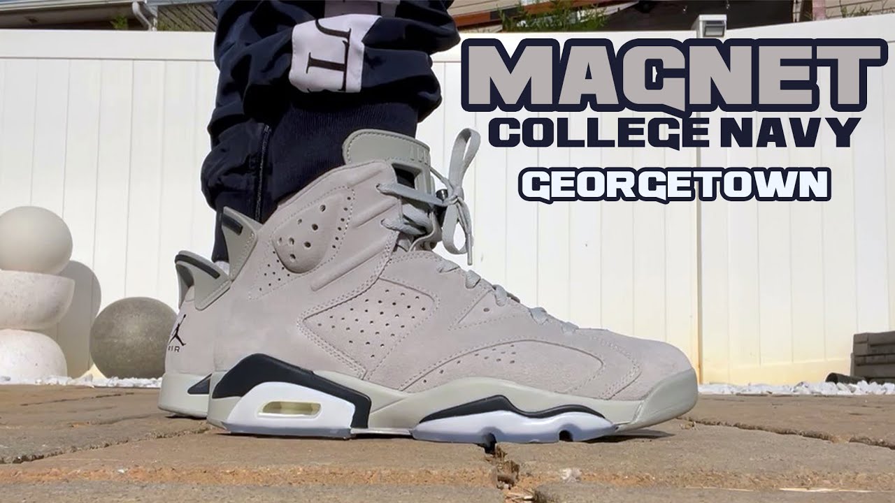 AIR JORDAN 6 RETRO - MAGNET/COLLEGE NAVY (GEORGETOWN) REVIEW & ON FEET