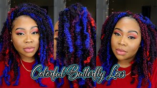 COLORFUL BUTTERFLY LOCS | SPRING TWIST FAUX LOCS | UNIQUERENEE
