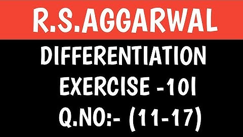 EX-10I(11-17) CLASS-12 MATHS R.S.AGGARWAL