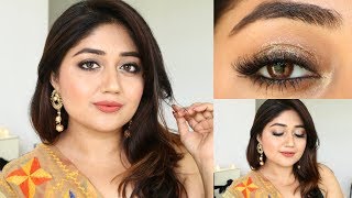 Navratri/Durga Puja 2017 Makeup : Sparkly Gold Coral | corallista