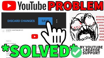 ✅ YouTube Studio SAVING PROBLEM *SOLVED* by YT Creator Support Team