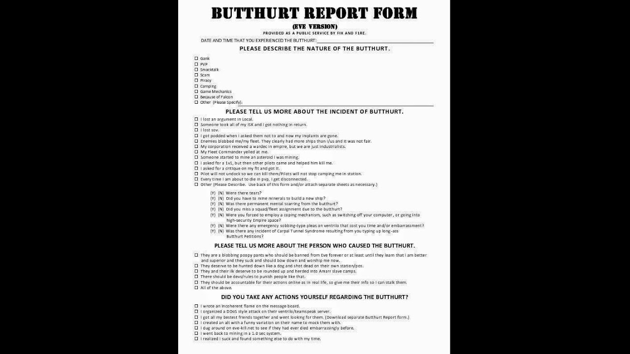 Butthurt Report Form Pdf Heresload