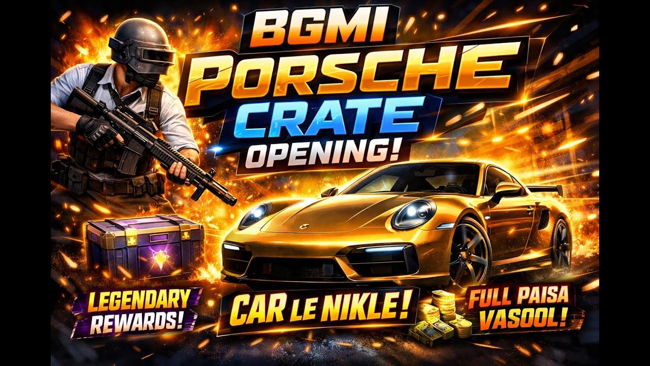 EPIC BGMI Porsche Crate Opening! 🔥 2,00,000 UC Porsche Reveal! 🚗💨