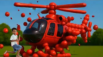 the mascot vibrato assistant football jcb, helicopter, car, and tractor video #mascot #animation 