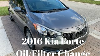 How to change the oil on a 2016 Kia Forte