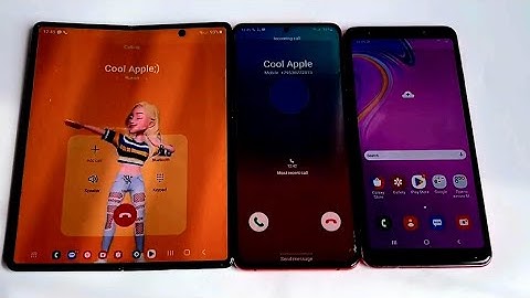 Samsung Galaxy Z Fold2 vs Samsung A7 vs S20+  Incoming & outgoing calls