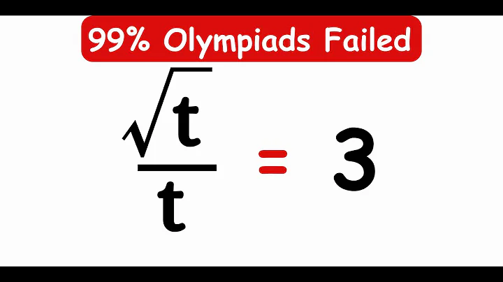 GERMANY OLYMPIADS || How to Solve for t? || t = ? ||