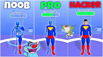 NOOB VS PRO VS HACKER IN SuperHero Fall 3D | With Oggy And Jack | ultra gamers