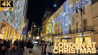 LONDON CHRISTMAS TOUR 2025  ✨ | Luxurious Mayfair Dazzles In Virtual Walk In Christmas Eve [4K]