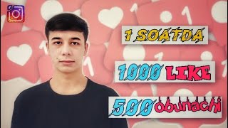 Instagramda like va podpischik ko'paytirish || Instagram nakrutka 2022