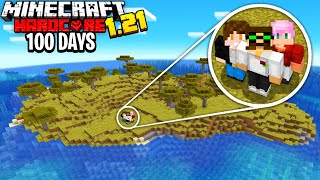 WE Survived 100 Days on a SURVIVAL ISLAND in 1.21 Hardcore Minecraft