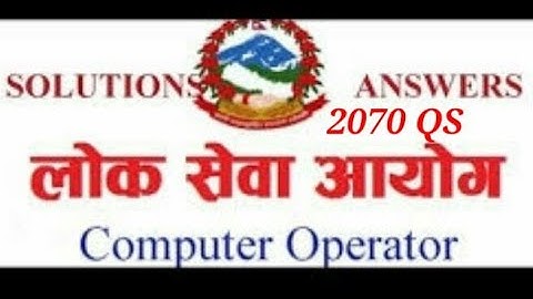 Online preparation of computer operator loksewa questions in 2070