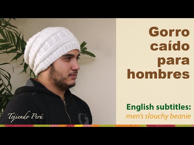 Gorro caído para hombres / English subtitles: men's slouchy beanie
