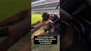 Pagador de promessas: Yuri Alberto atravessa gramado da Vila de joelhos  após gol - Portal Ternura FM