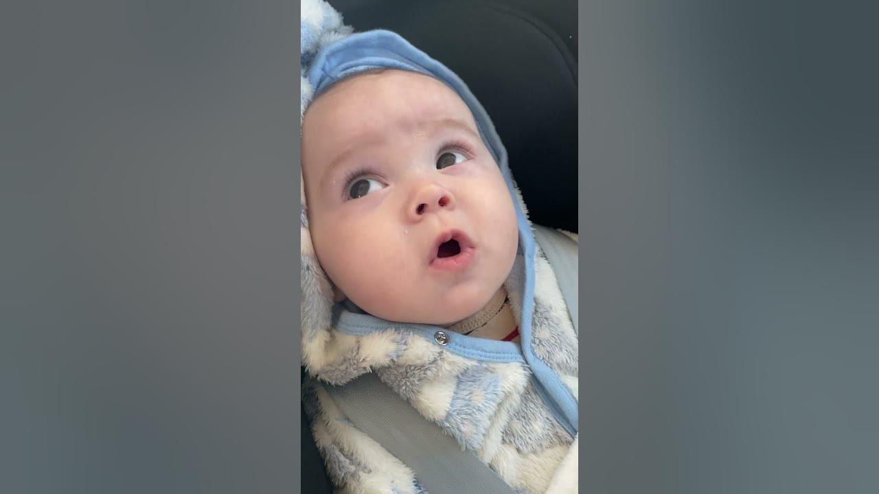 Stunned baby’s sounds (in the car) - YouTube