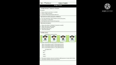 7th subject English   bridge course Activity : 2