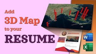 How to put A 3D Map In Your Resume using Excel #shorts screenshot 2