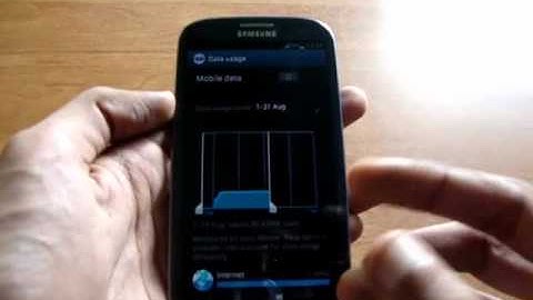 Samsung Galaxy S3 - Check and limit data usage