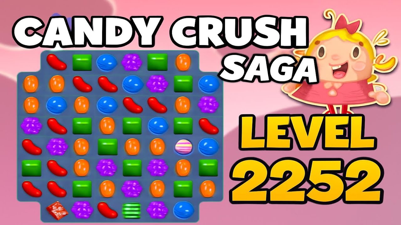 Відео-мініатюра для Рівень 2252, Candy Crush Saga, Проходження, Ігровий процес, Без коментарів, Android"