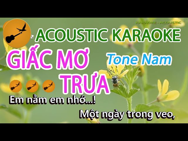GIẤC MƠ TRƯA Karaoke Tone Nam