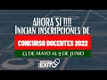 Ahora Si!!! Inician Inscripciones Del Concurso Docente 2022