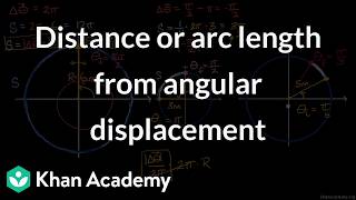 Distance or arc length from angular displacement | Grade 11 | Physics | Khan Academy (IN accent)