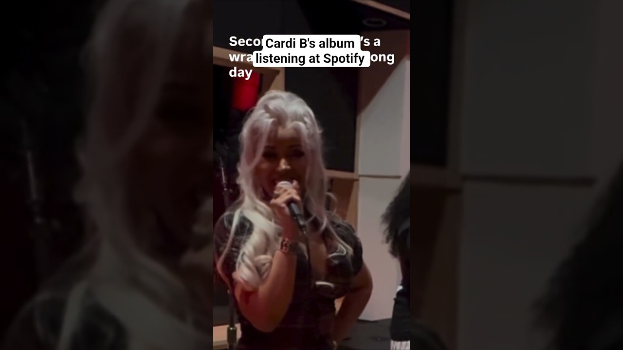 Cardi B's album listening at Spotify