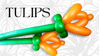 Make a Flower Balloon Tulip in 5 Easy Steps #balloonflower #flowerballoon #balloondecorations