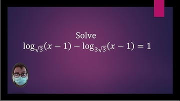 How to solve a logarithmic equation using  a substitution. (2)