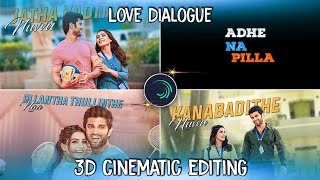 Trending Kushi Movie Love Dialogue Song 3D Cinematic Editing in Alightmotion App screenshot 4