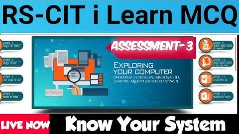 🔴 Live Proof || RSCIT Assessment-3 || Most Questions and Answers in Hindi For RSCIT Exam 2021