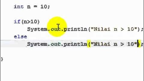 Dasar Pemrograman Java - Kondisional If