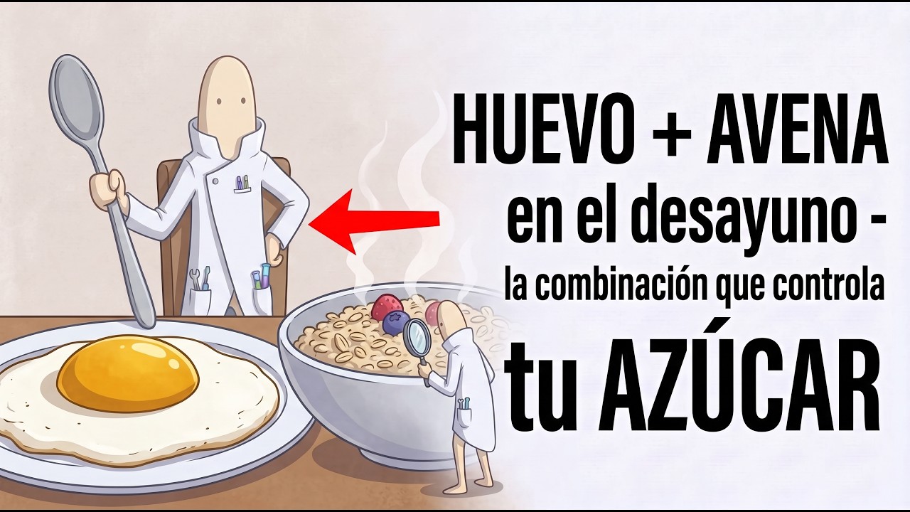 ¿Qué le pasa a tu AZÚCAR si comes HUEVO + AVENA en el desayuno? Mira el video completo
