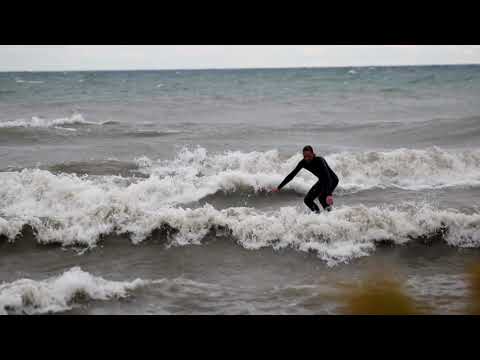 Surfing Lake Ontario Cobourg October 9, 2023