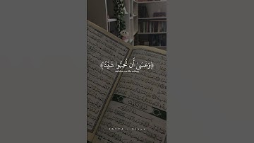 سورة البقرة (وَعَسَى أَنْ تَكْرَهُوا شَيْئًا وَهُوَ خَيْرٌ لَكُمْ ) #قران | #quran