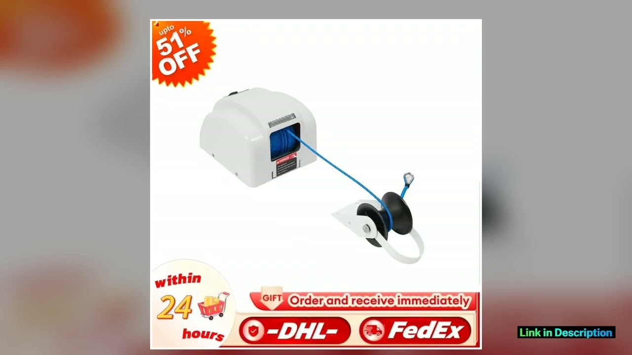 12V Boat Electric Anchor Winch With Remote Wireless Control Marine Saltwater 45LBS New 2025 Version