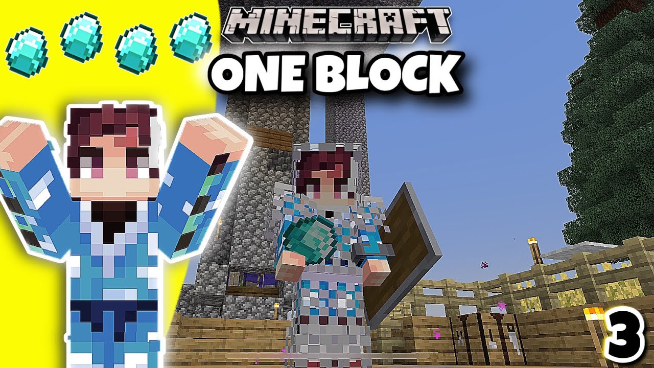 I Got Diamonds 💎 In One Block 😍 Minecraft Ep3 - YouTube