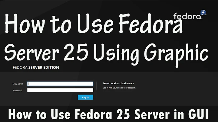 How to Login to Fedora 25 Server with GUI
