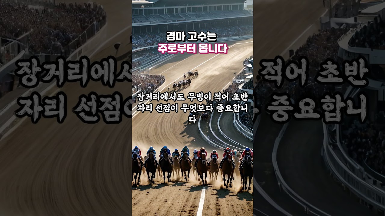 경마 고수는 "주로부터 봅니다"