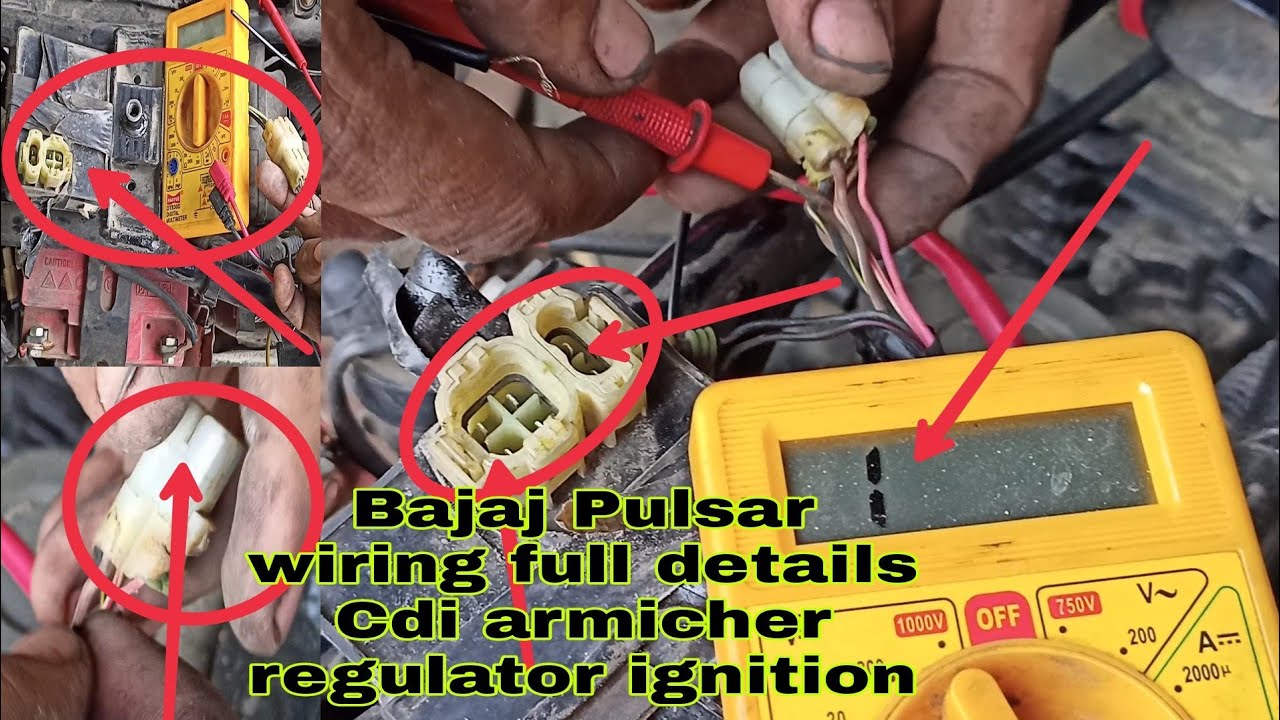 Bajaj Pulsar wiring full details Cdi/armicher/regulator/ ignition YouTube