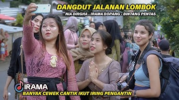 BERTABUR CEWEK CANTIK IKUT MENGIRINGI PENGANTIN BERSAMA DANGDUT JALANAN IRAMA DOPANG